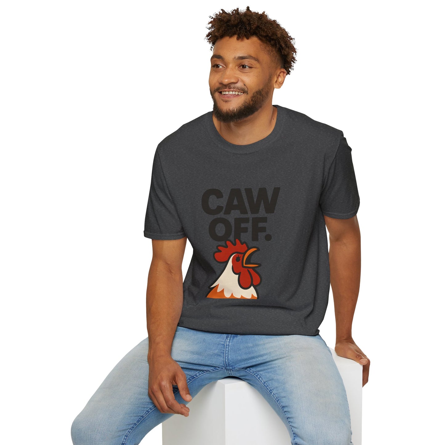 Caw Off Funny Rooster Graphic T-Shirt