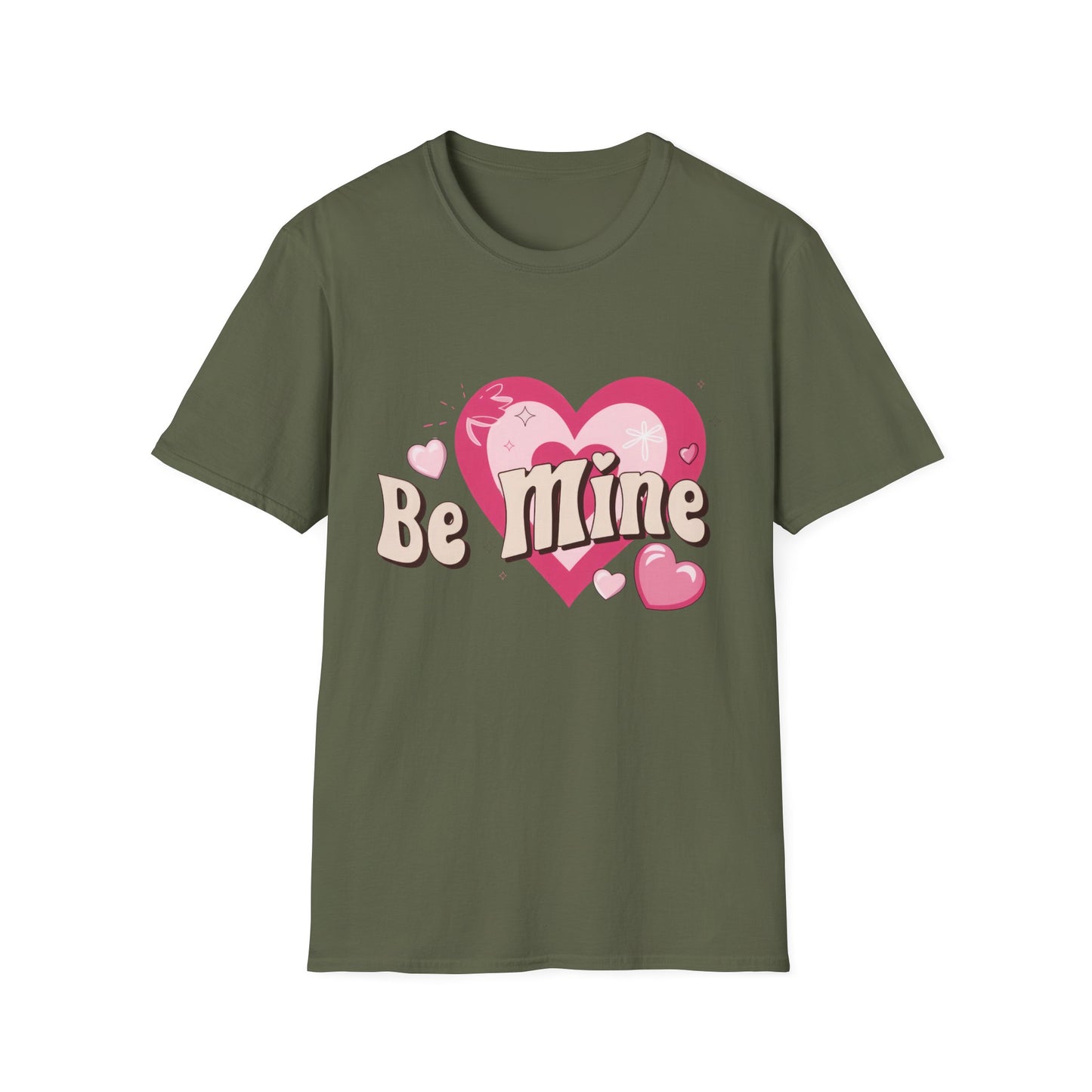 Be Mine Retro Valentine's T-Shirt | Sweet Pink Hearts & Groovy Text Tee | Adorable Love Gift for Her/Him