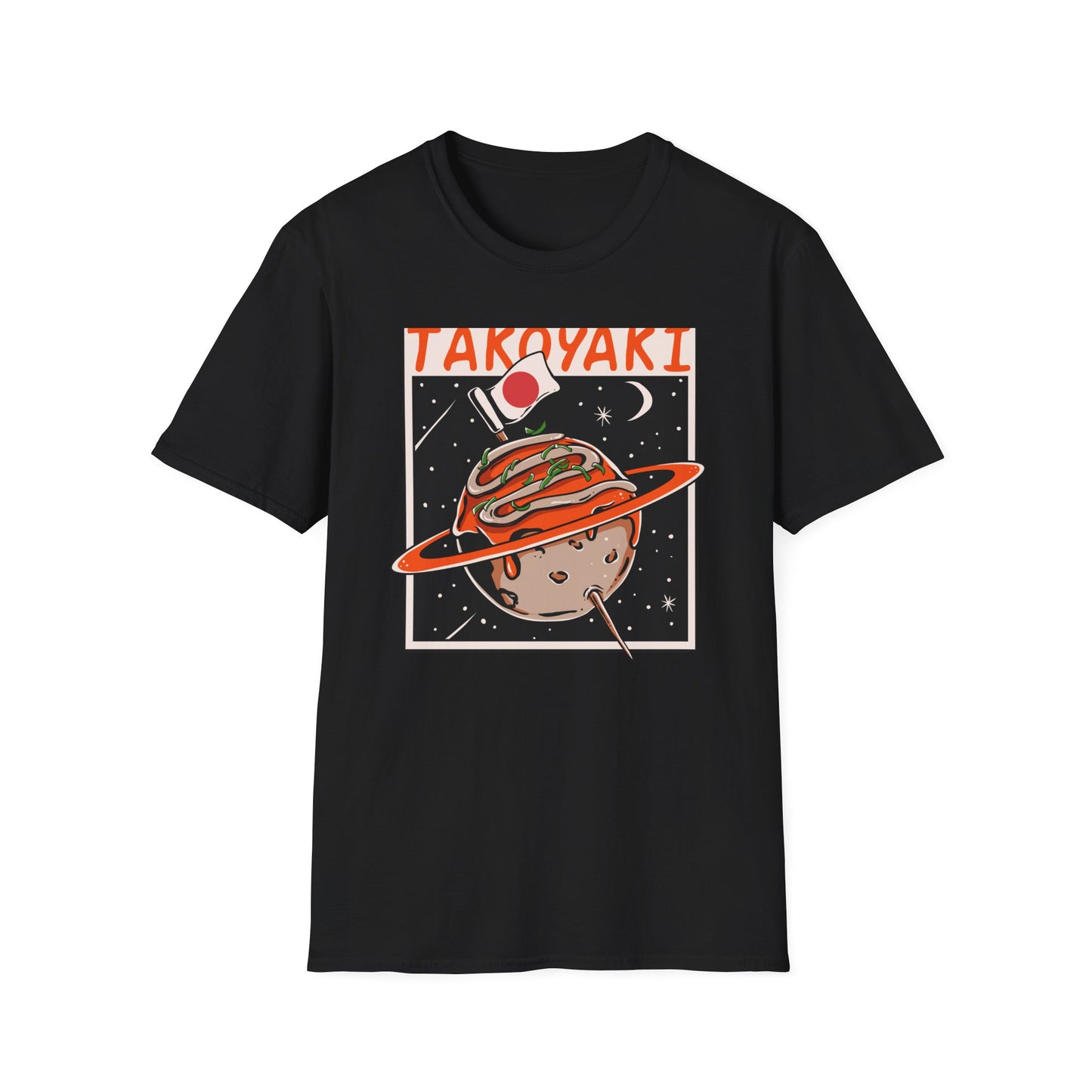 Epic Takoyaki Planet T-Shirt | Stellar Japanese Street Food & Space Lover Graphic Tee | Unique Japan Culture Apparel