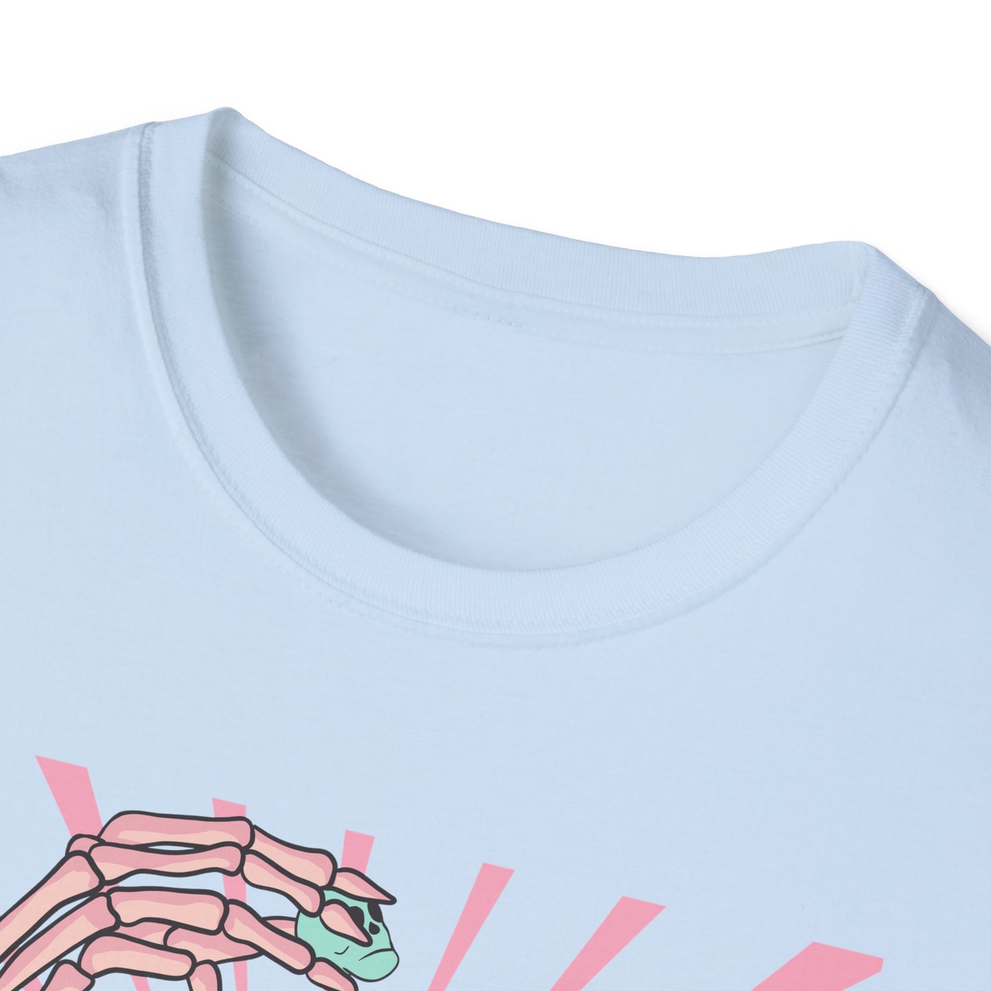 Spooky Sweet Skeleton 'You Make My Heart' T-Shirt | Pastel Goth Skull Popcorn Tee | Edgy Valentine's Day Gift for Unique Love