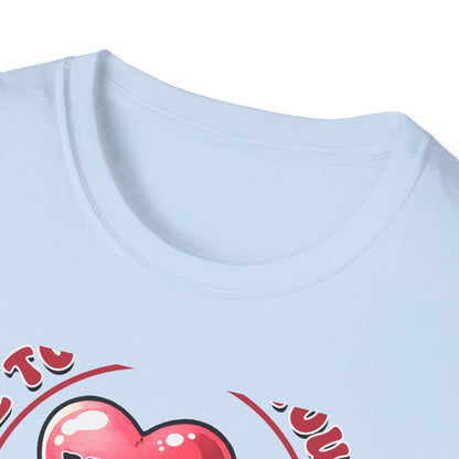 Edgy 'Steal Your Heart' T-Shirt | Skeleton Hand & Heart Balloons | Unique Valentine's Day Love Tee for Couples