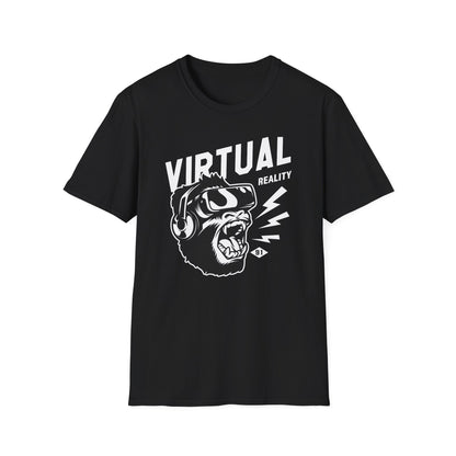 Roaring VR Gorilla T-Shirt - Epic Gamer Ape Headset Tee | Primal Virtual Reality Tech Apparel