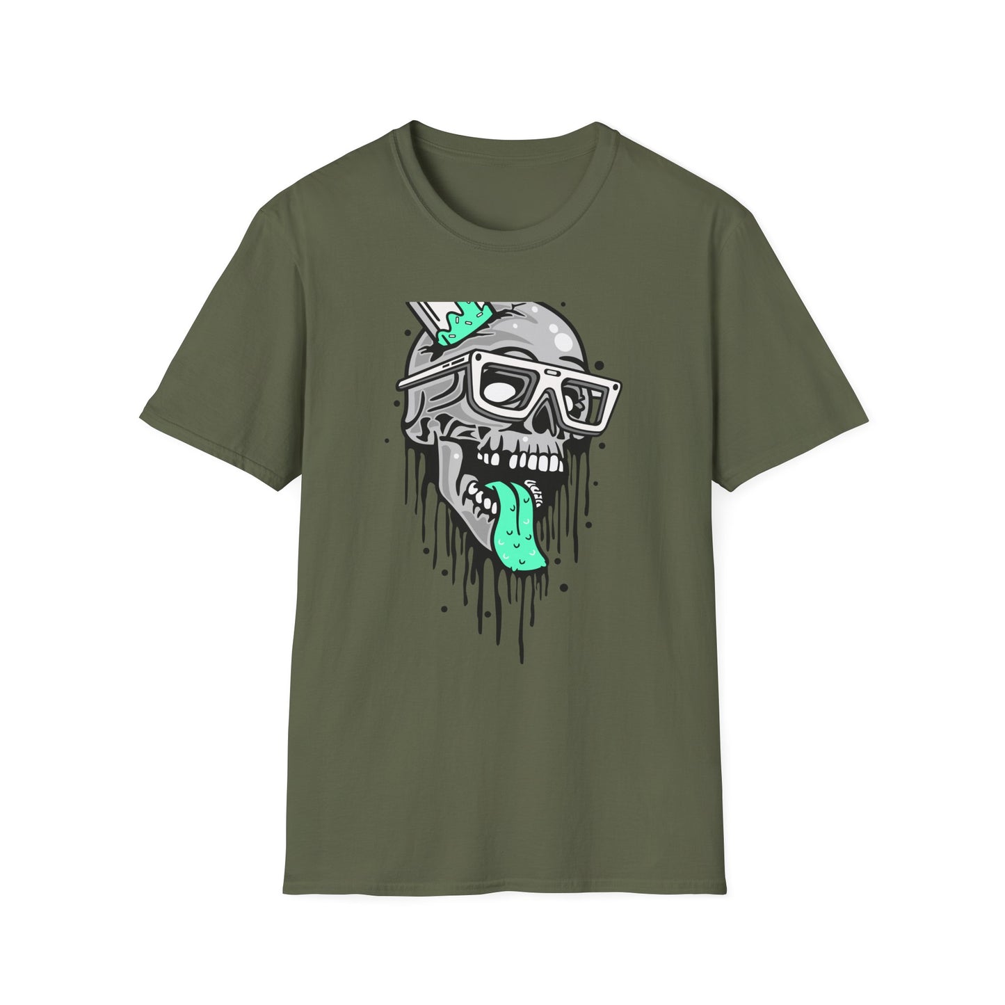 Awesome Melting Skull Popsicle T-Shirt - Cool Sunglasses & Minty Tongue Tee for Summer Vibes & Edgy Style