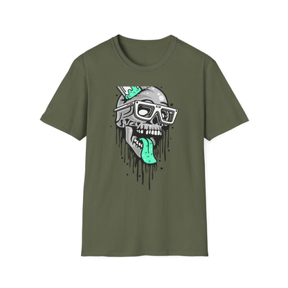 Awesome Melting Skull Popsicle T-Shirt - Cool Sunglasses & Minty Tongue Tee for Summer Vibes & Edgy Style