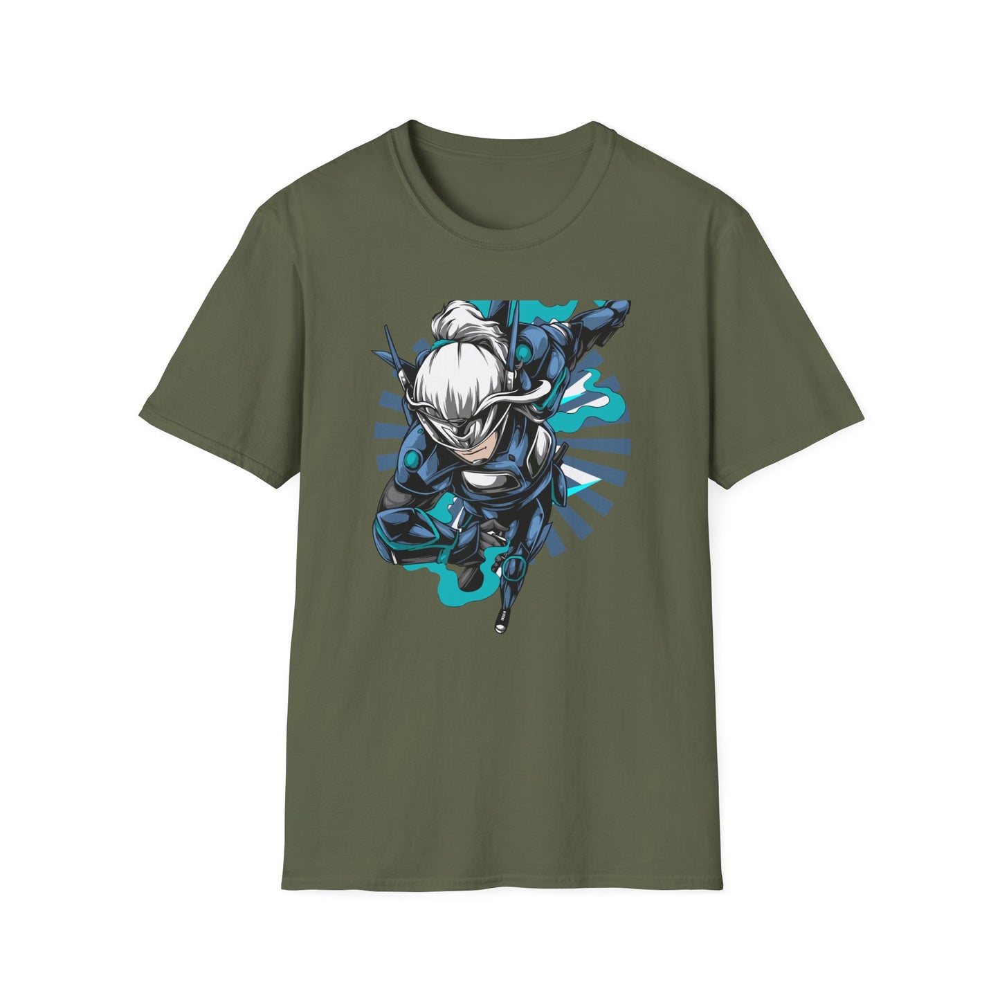 Epic Cybernetic Warrior Anime T-Shirt | Dynamic Futuristic Hero Manga Tee for Gamers & Sci-Fi Fans