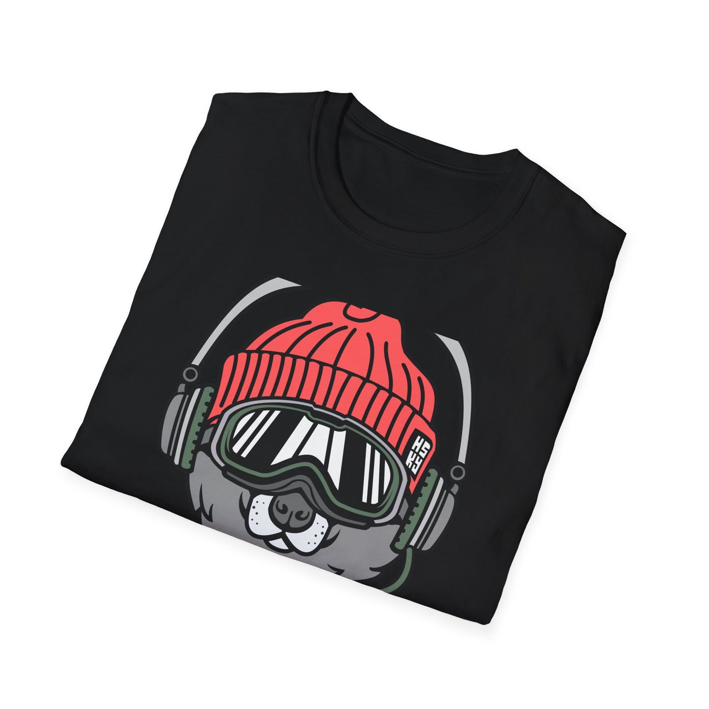 Rad Husky DJ T-Shirt | Cool Dog with Headphones & Goggles Tee | Awesome Winter Sport & Music Lover Gift Idea