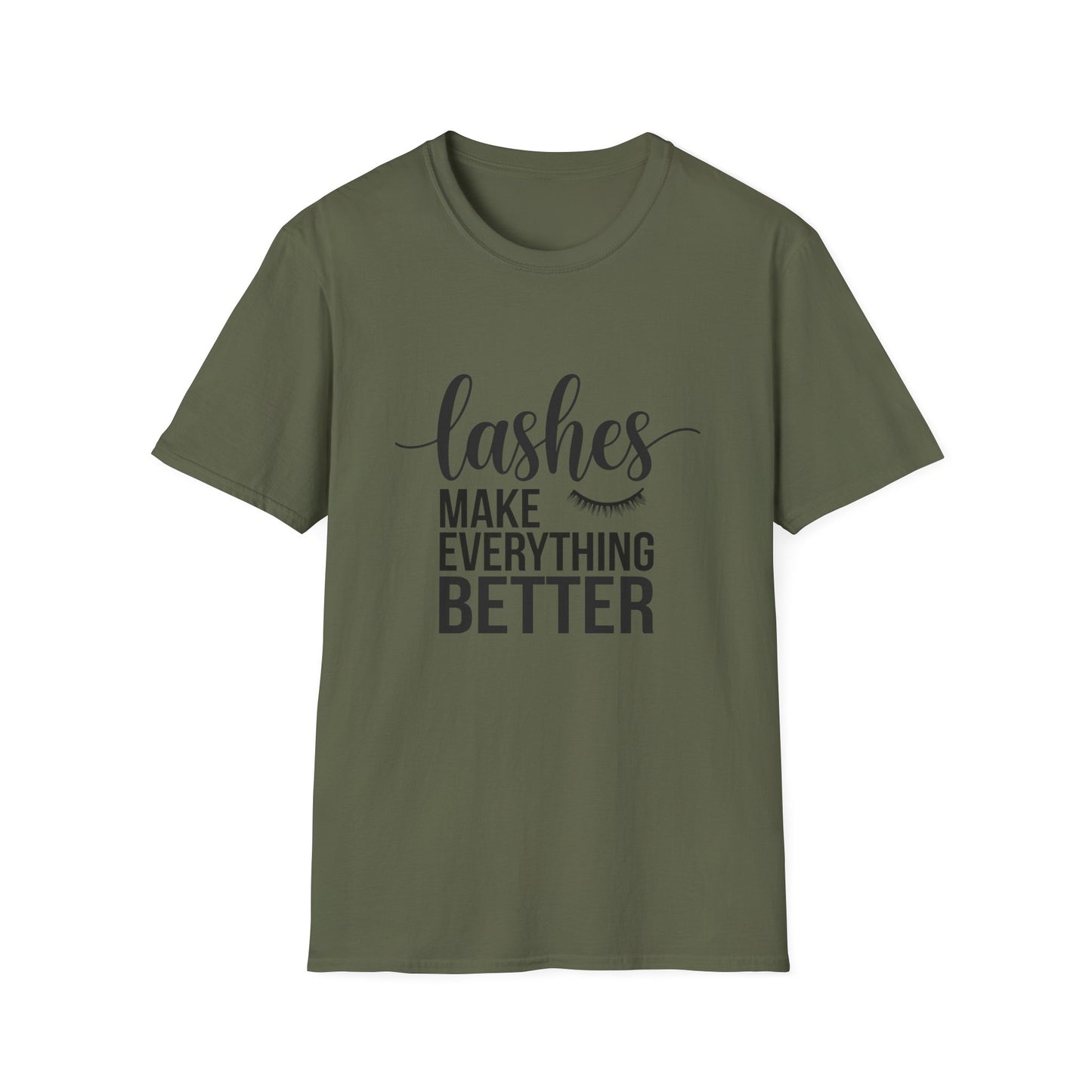 Stunning 'Lashes Make Everything Better' T-Shirt | Chic Beauty Lover Tee | Glam Makeup Artist Gift for Lash Techs