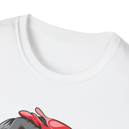 Awesome Split Personality Skull Emoji T-Shirt - Unique Edgy Design for Dark Humor & Bold Style
