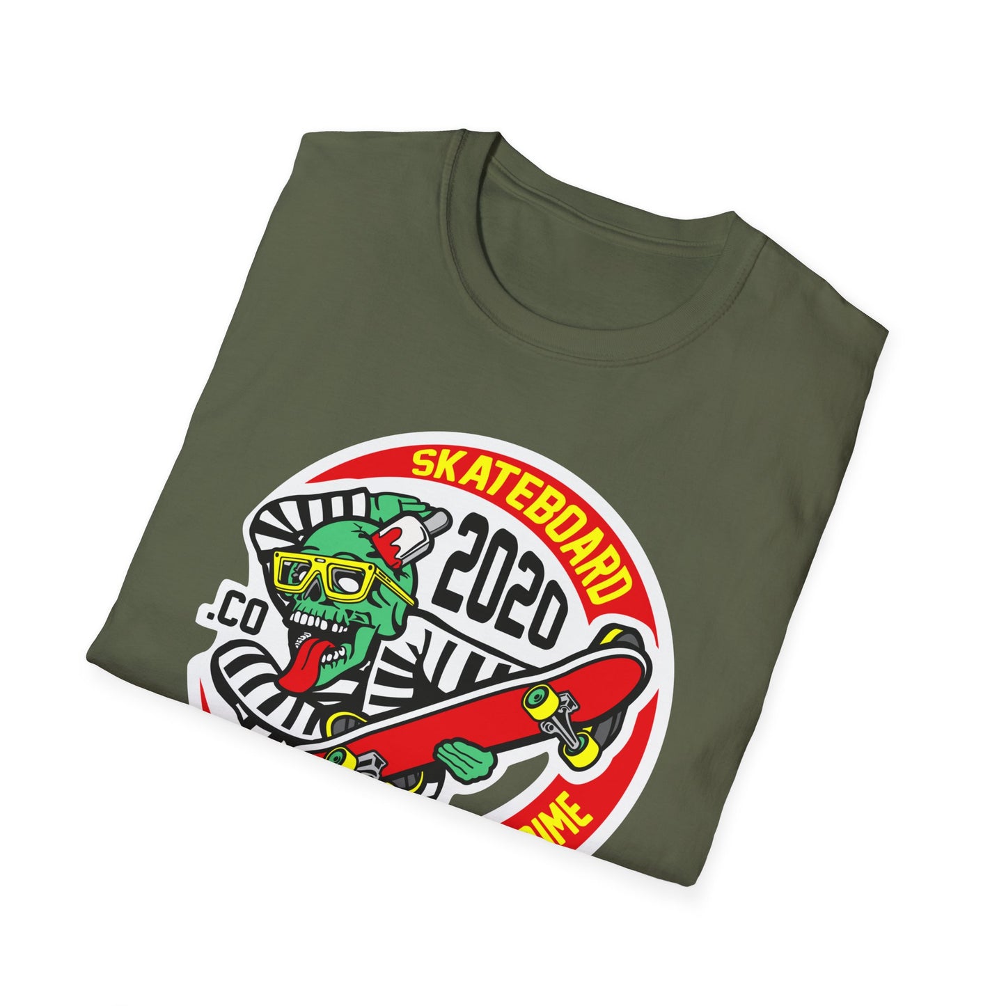 Rad Skater Zombie T-Shirt - 'Skateboard 2020 Is Not Crime' Bold Graphic Tee | Epic Streetwear Statement Apparel