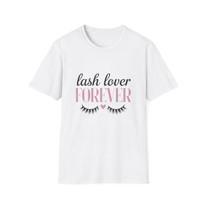 Chic Lash Lover FOREVER T-Shirt | Adorable Eyelash & Heart Tee for Beauty Enthusiasts & Makeup Artists