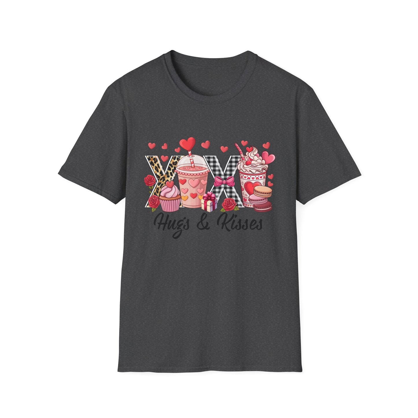 Delightful XOXO Valentine's T-Shirt | Sweet Treats & Chic Leopard/Gingham Style for Her