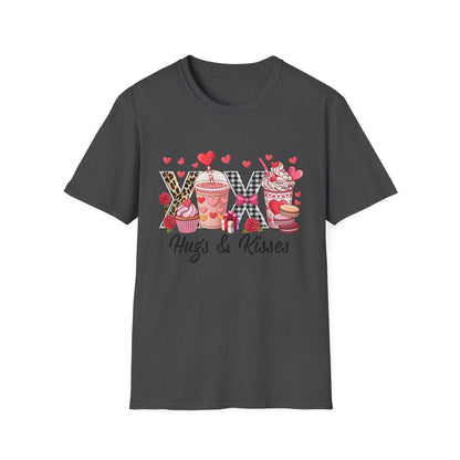 Delightful XOXO Valentine's T-Shirt | Sweet Treats & Chic Leopard/Gingham Style for Her