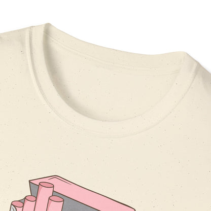 Unique Self Love T-Shirt | Pink Retro Cigarette Pack & Flaming Heart Design | Empowering Aesthetic Tee