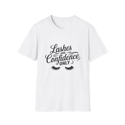 Empowering Lashes & Confidence T-Shirt | Chic Beauty Design Tee for Makeup Artists & Lash Techs
