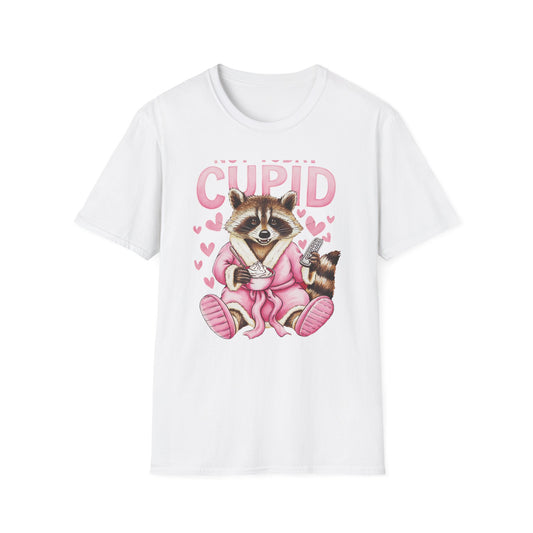 Adorable Raccoon 'Not Today Cupid' T-Shirt - Hilarious Anti-Valentine's Self-Care Cozy Tee