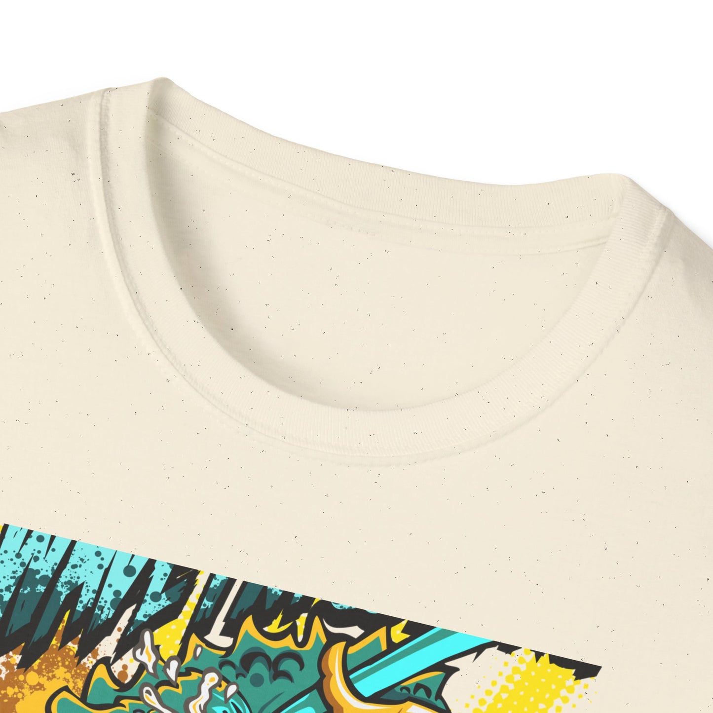 Epic 'WAVE I'M COMING' Monster T-Shirt - Hilarious Swimming Dragon & Duck Float Graphic Tee for Summer Fun & Beach Adventures