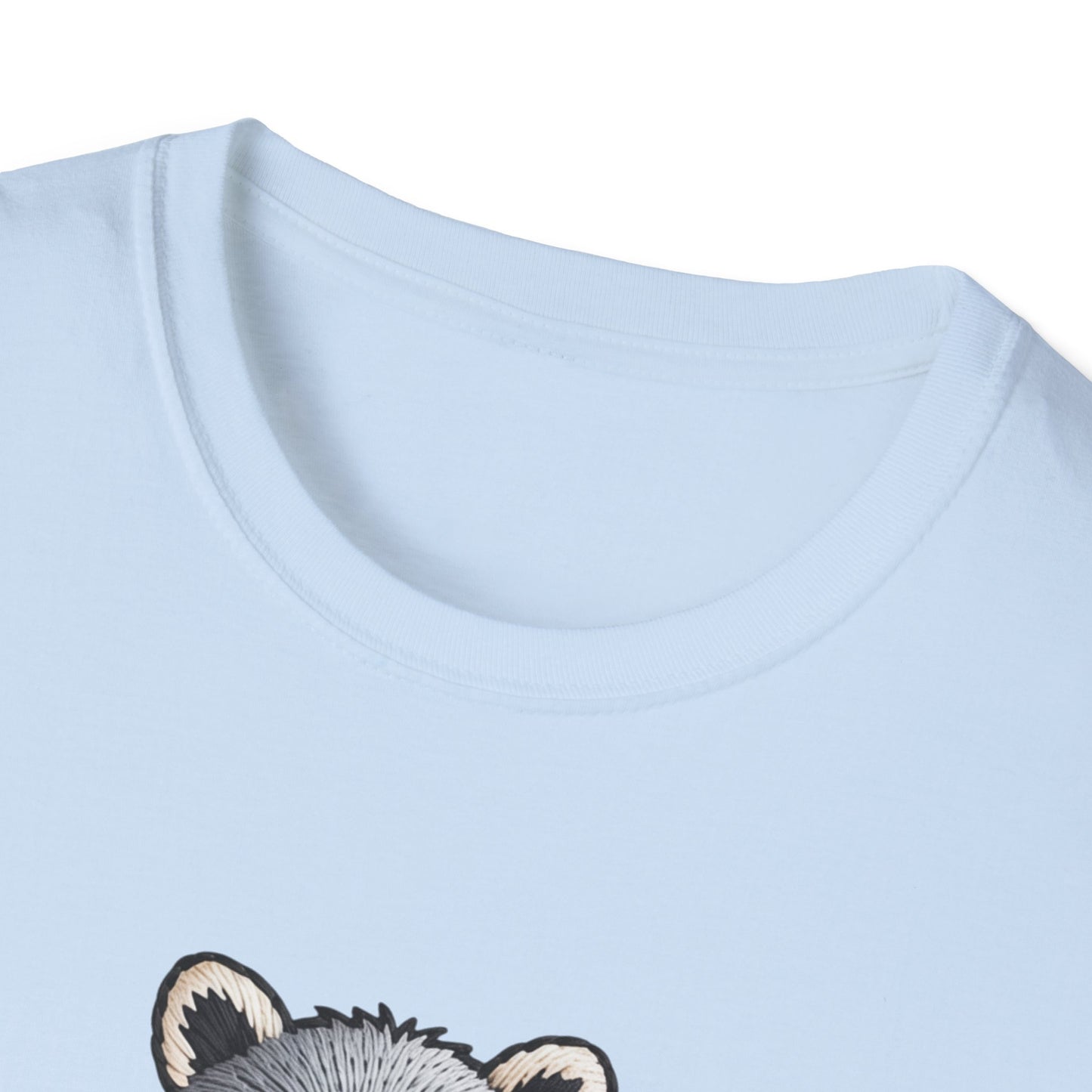 Hilarious "Will Work for Snacks" Raccoon T-Shirt - Adorable Embroidered Look Tee for Animal & Food Lovers! Must-Have Funny Gift