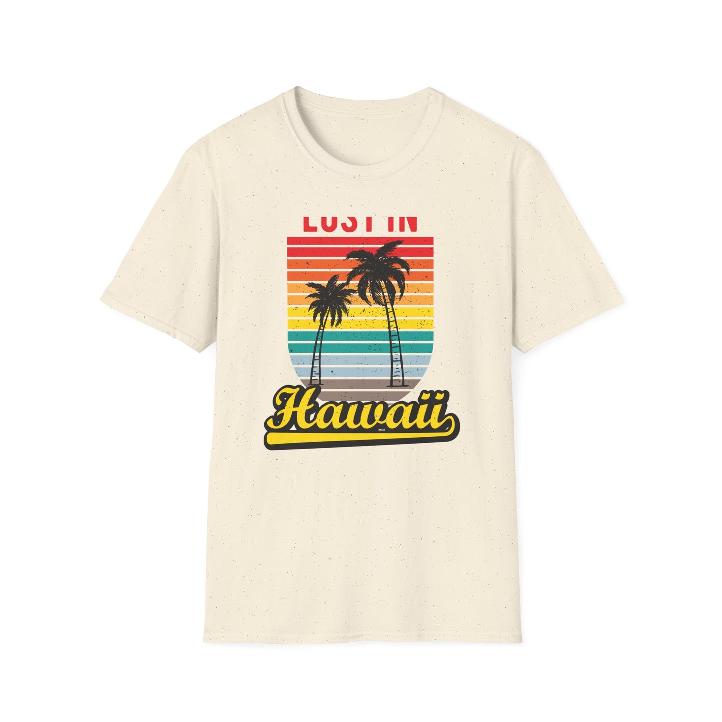 Lost In Hawaii T-Shirt | Retro Sunset Palm Trees Beach Vacation Tee | Trendy Island Life Souvenir Gift Top