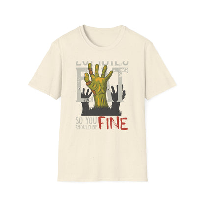 Hilarious Zombie 'Eat Fine' T-Shirt - Epic Horror Humor Tee for Undead Fans & Halloween