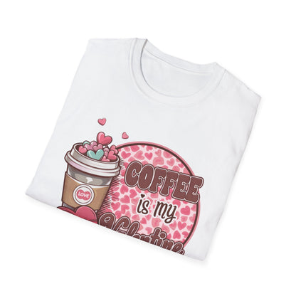 Adorable 'Coffee is My Valentine' T-Shirt | Unique Heart Coffee Lover's Tee | Perfect Valentine's Day Gift | Trendy & Sweet