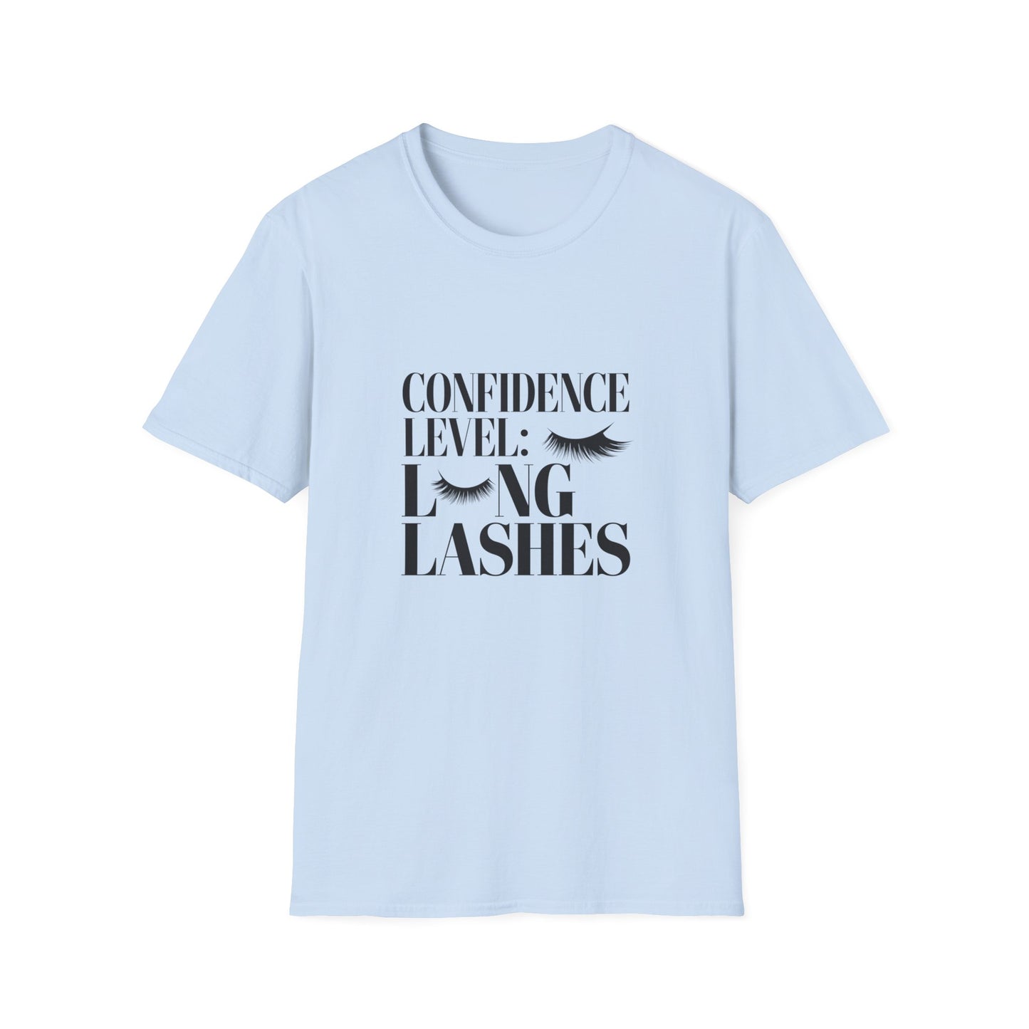 Chic Confident Long Lashes T-Shirt for Women | Empowering Beauty & Eyelash Lover Tee | Glamorous Lash Tech Gift