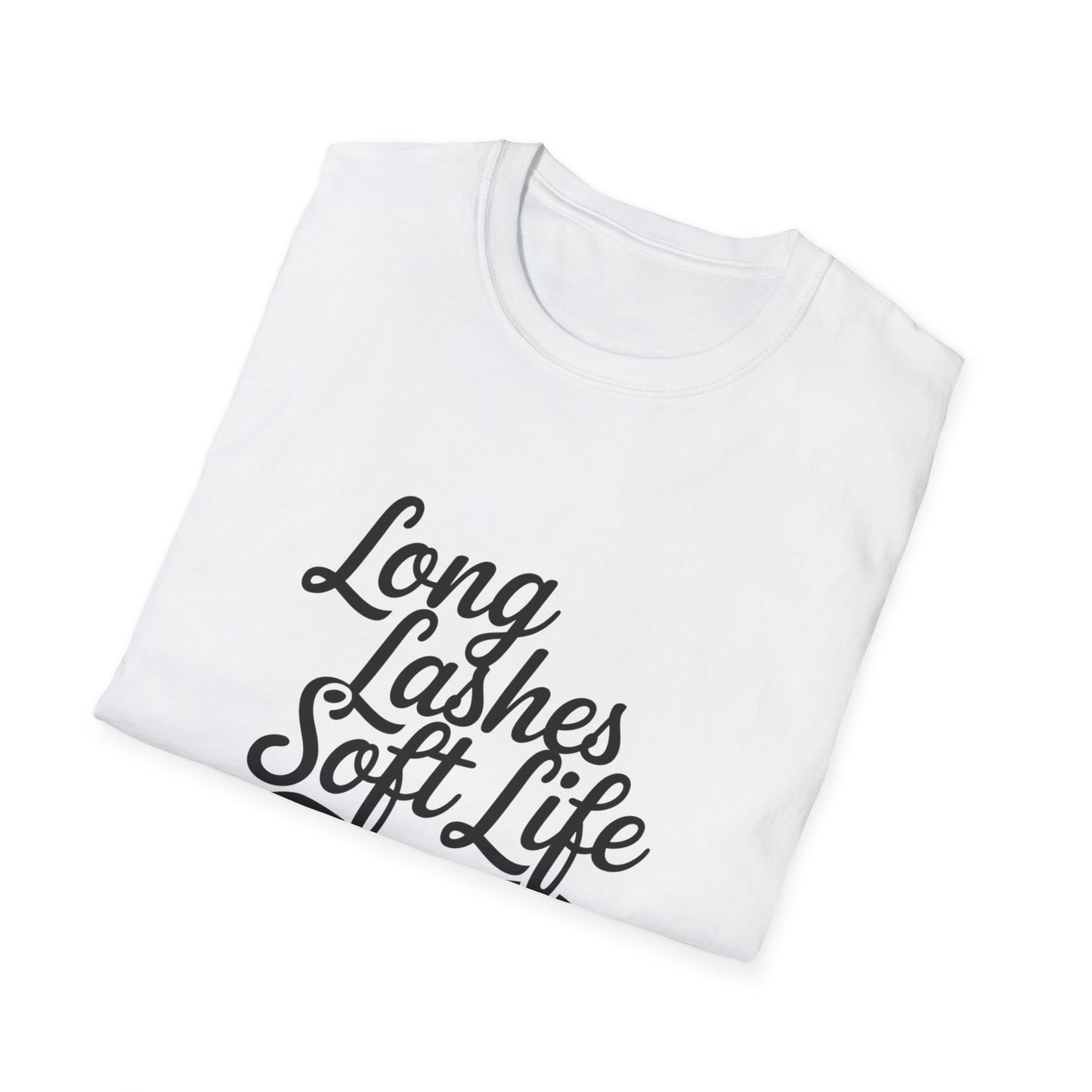 Mystical Dark Eyelashes T-Shirt | Chic Subtle Eye Design Tee | Unique Print-on-Demand Fashion Statement for Her