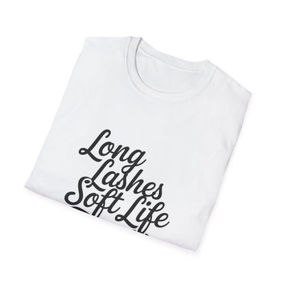 Mystical Dark Eyelashes T-Shirt | Chic Subtle Eye Design Tee | Unique Print-on-Demand Fashion Statement for Her