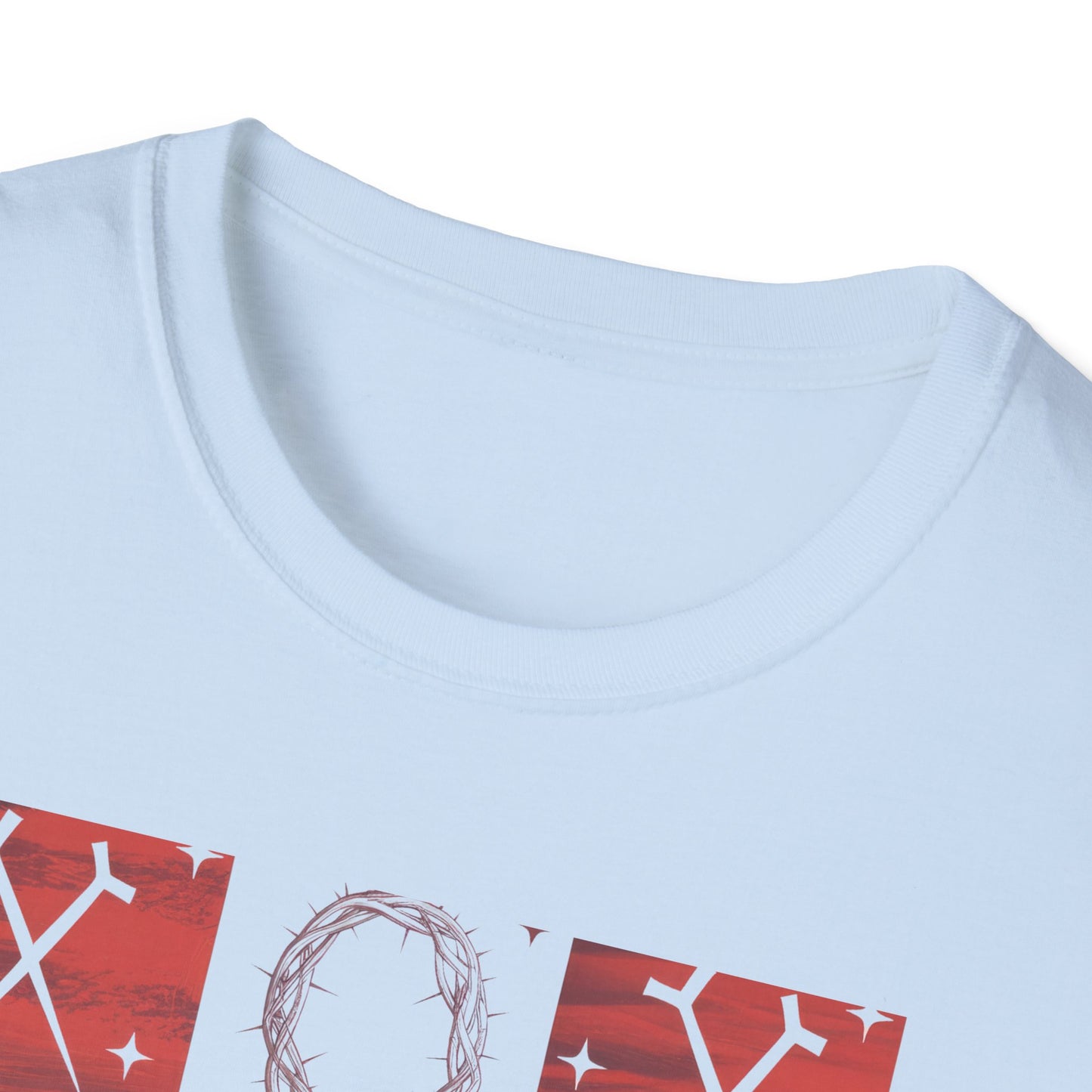 Meaningful Christian 'Original Love Letters' T-Shirt | Unique Cross & Crown of Thorns Design - Faith Tic-Tac-Toe Apparel
