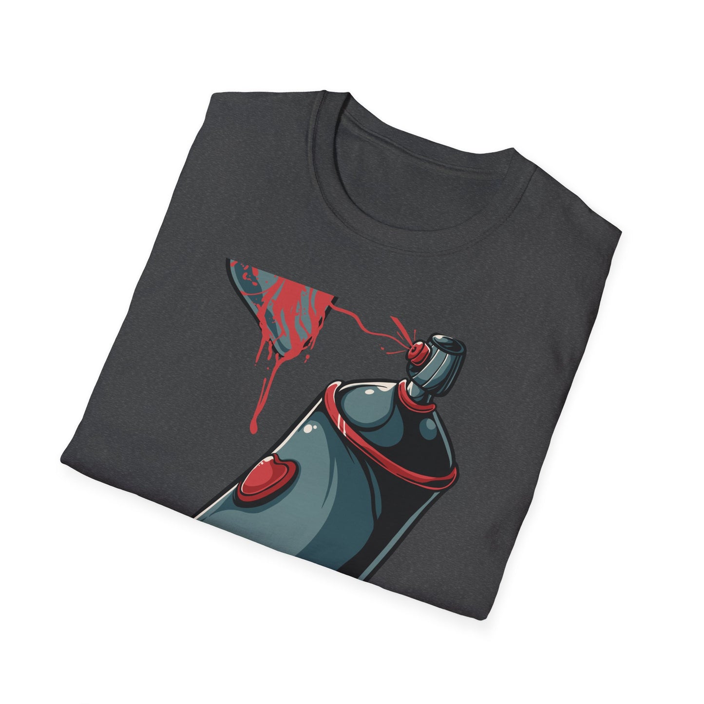 Expressive Graffiti Love T-Shirt | Spray Paint Heart Urban Art Tee | Bold Street Style Graphic for Artists
