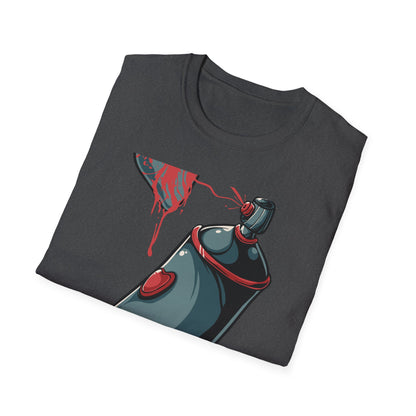 Expressive Graffiti Love T-Shirt | Spray Paint Heart Urban Art Tee | Bold Street Style Graphic for Artists
