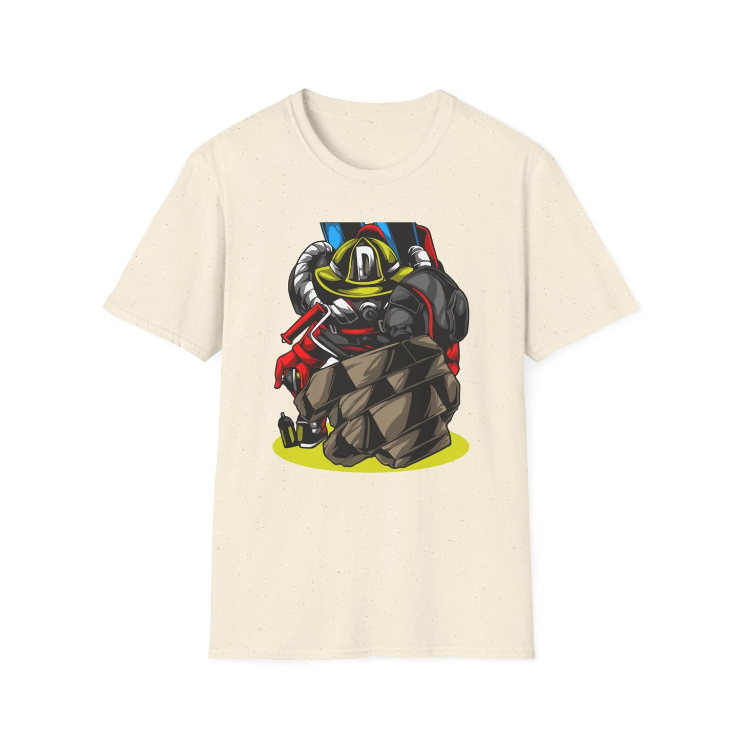 Epic Firefighter Hero T-Shirt | Fearless Urban Art Tee for First Responders & Protectors