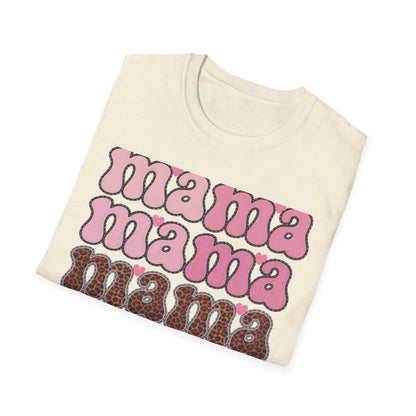 Groovy Mama T-Shirt | Retro Pink & Leopard Print Styles for Trendy Moms | Perfect Mother's Day Gift Tee