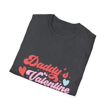 Sweet Daddy's Valentine T-Shirt | Adorable Retro Groovy Hearts & Stars Tee for Dads & Kids - Perfect Gift!
