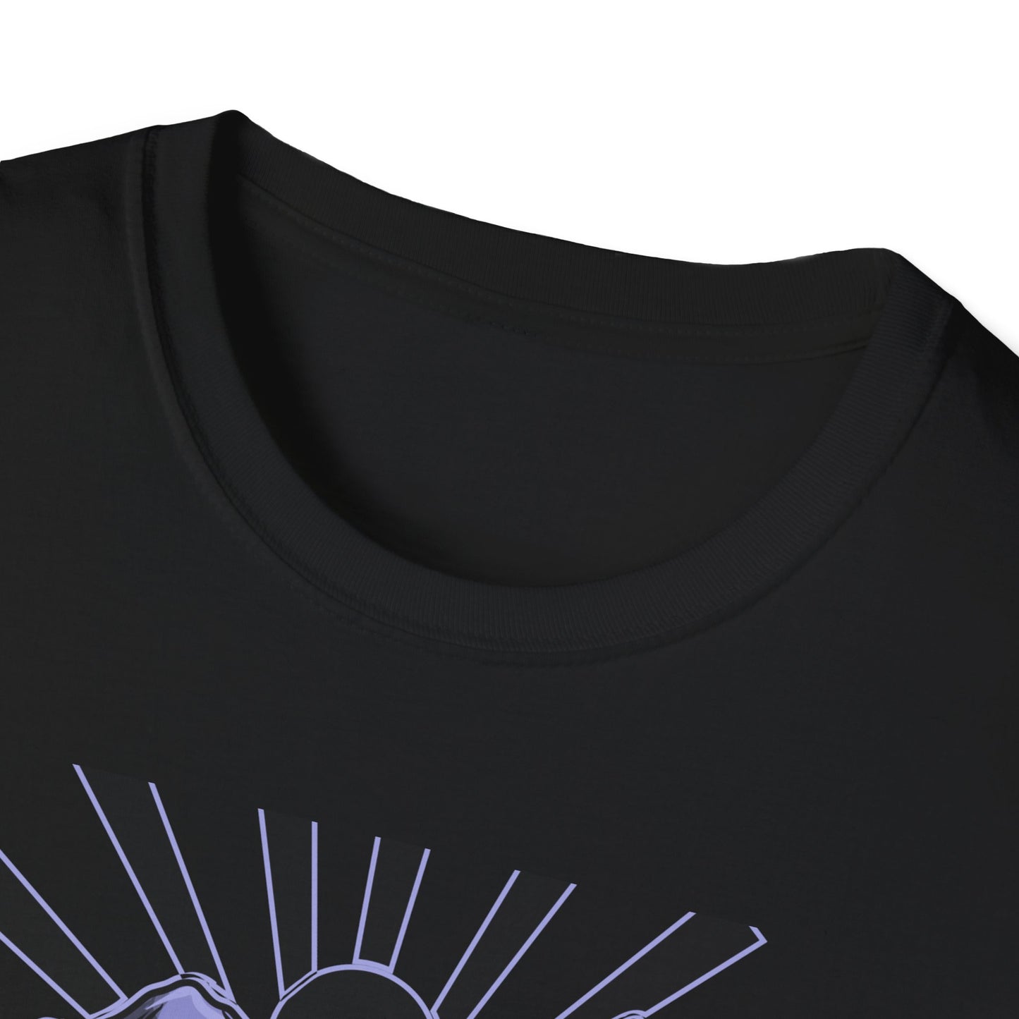 Mystical Mountain Skull T-Shirt | Striking Dark Art Tee with Cosmic Rays - Unique Gothic Nature Graphic for Adventurers & Aesthetic Lovers