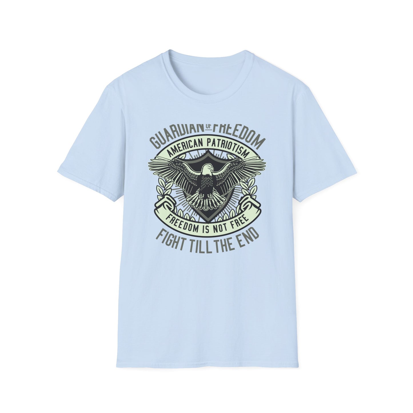 Bold Guardian of Freedom American Patriotism T-Shirt - Majestic Eagle 'Freedom Is Not Free' USA Graphic Tee for Proud Americans