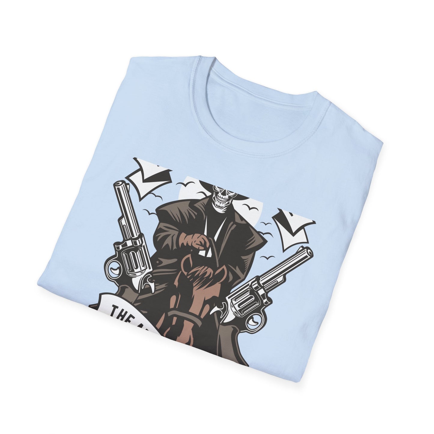 Legendary Wild West Skeleton Cowboy T-Shirt - Iconic American Legend & Vintage Outlaw Rider Tee for Men, Epic Western Culture Fan Gift