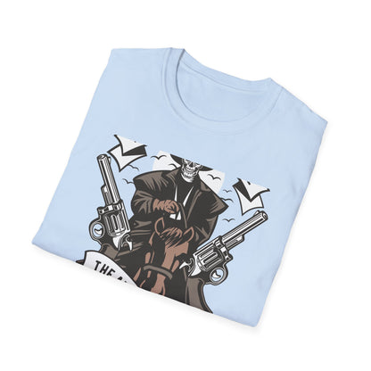 Legendary Wild West Skeleton Cowboy T-Shirt - Iconic American Legend & Vintage Outlaw Rider Tee for Men, Epic Western Culture Fan Gift