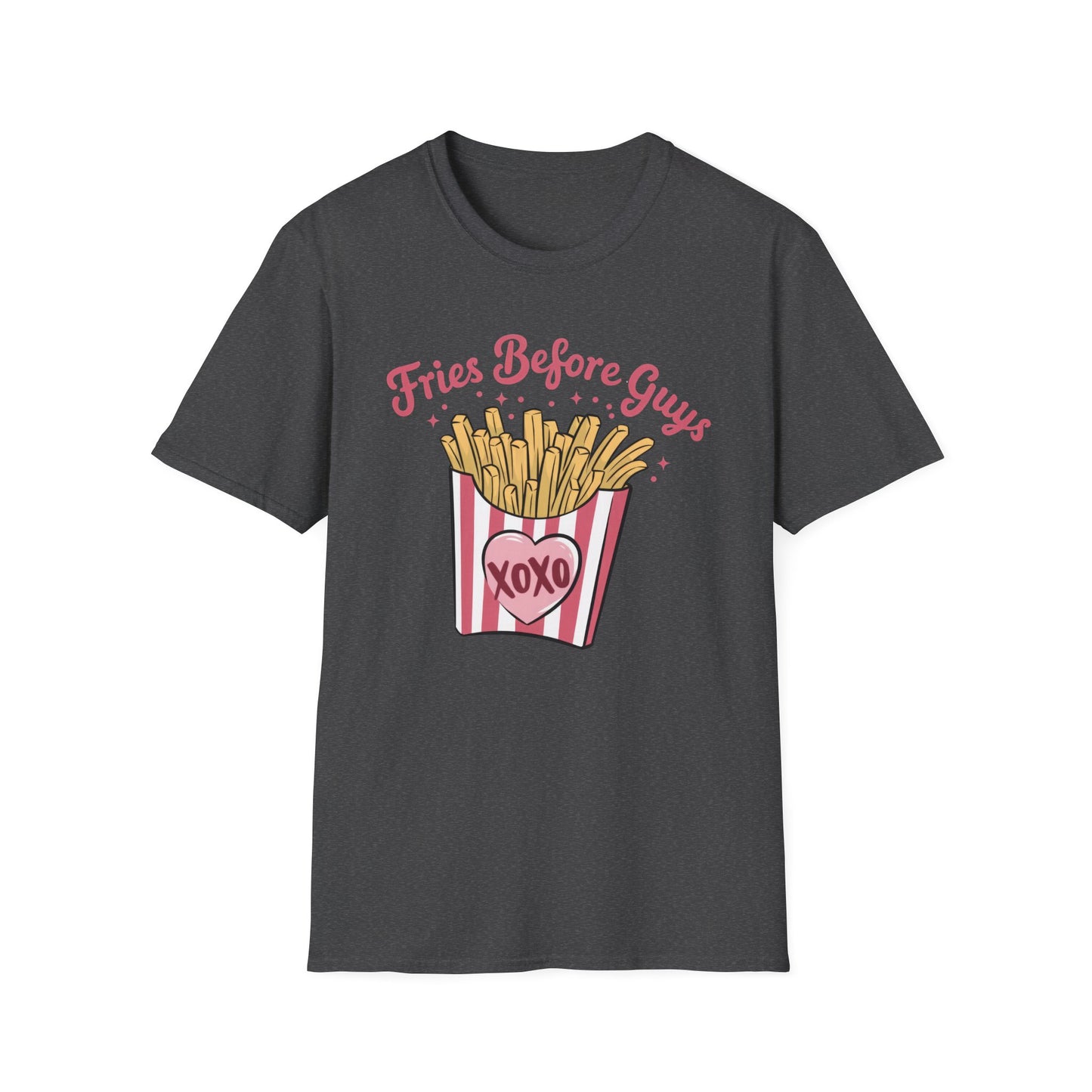 Must-Have 'Fries Before Guys' T-Shirt - Cute French Fry Tee for Sassy Women & Galentine's Day Fun!