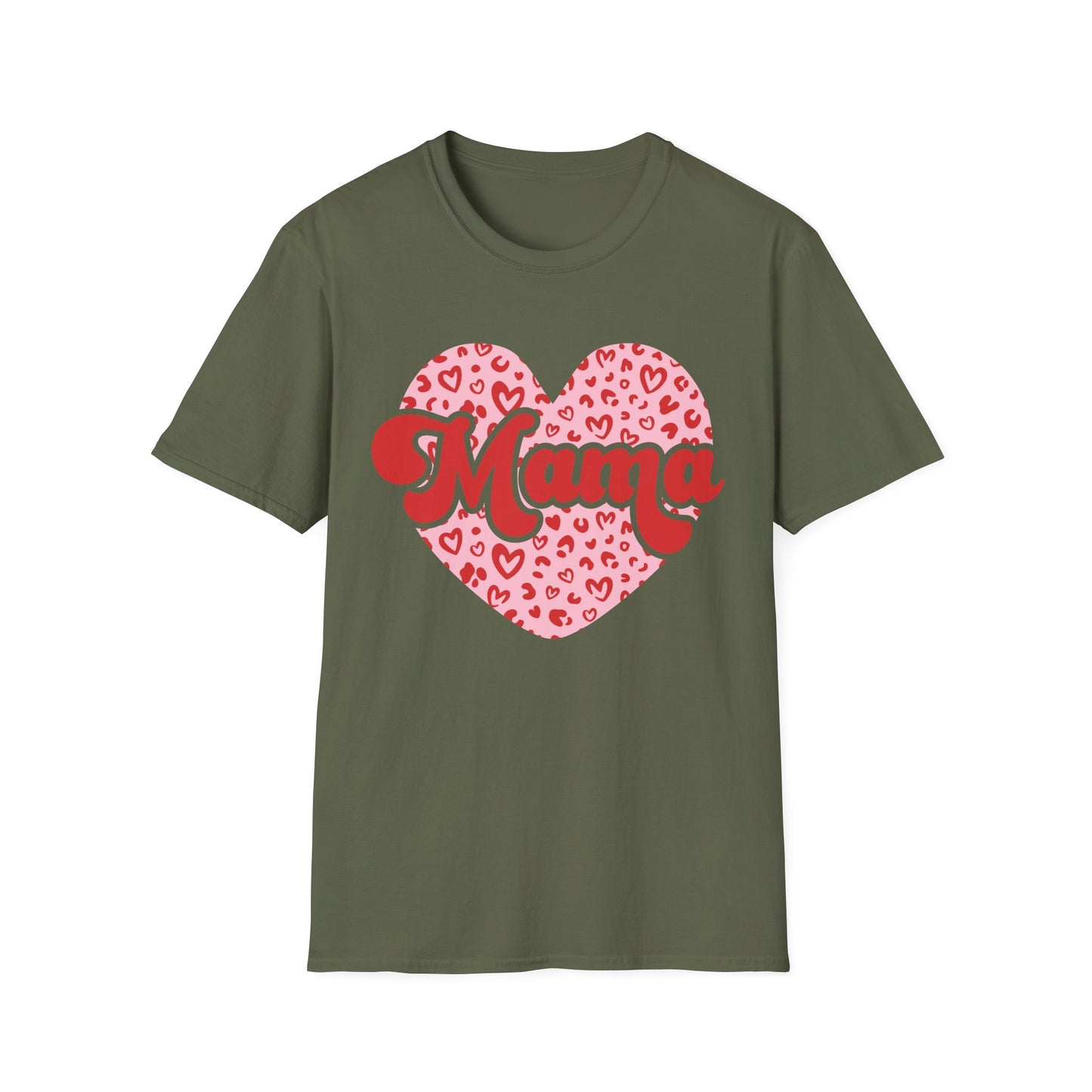 Chic Mom Leopard Heart T-Shirt | Adorable Mama Tee Gift | Perfect Mother's Day & Everyday Love Top