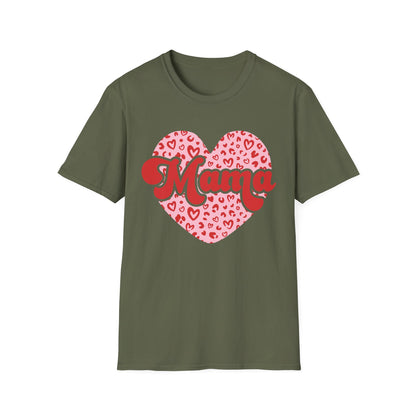 Chic Mom Leopard Heart T-Shirt | Adorable Mama Tee Gift | Perfect Mother's Day & Everyday Love Top