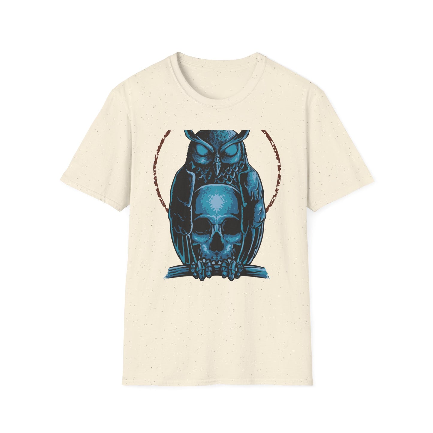 Epic Mystic Owl & Skull T-Shirt – Striking Gothic Wisdom Tee | Unique Dark Fantasy Apparel Gift