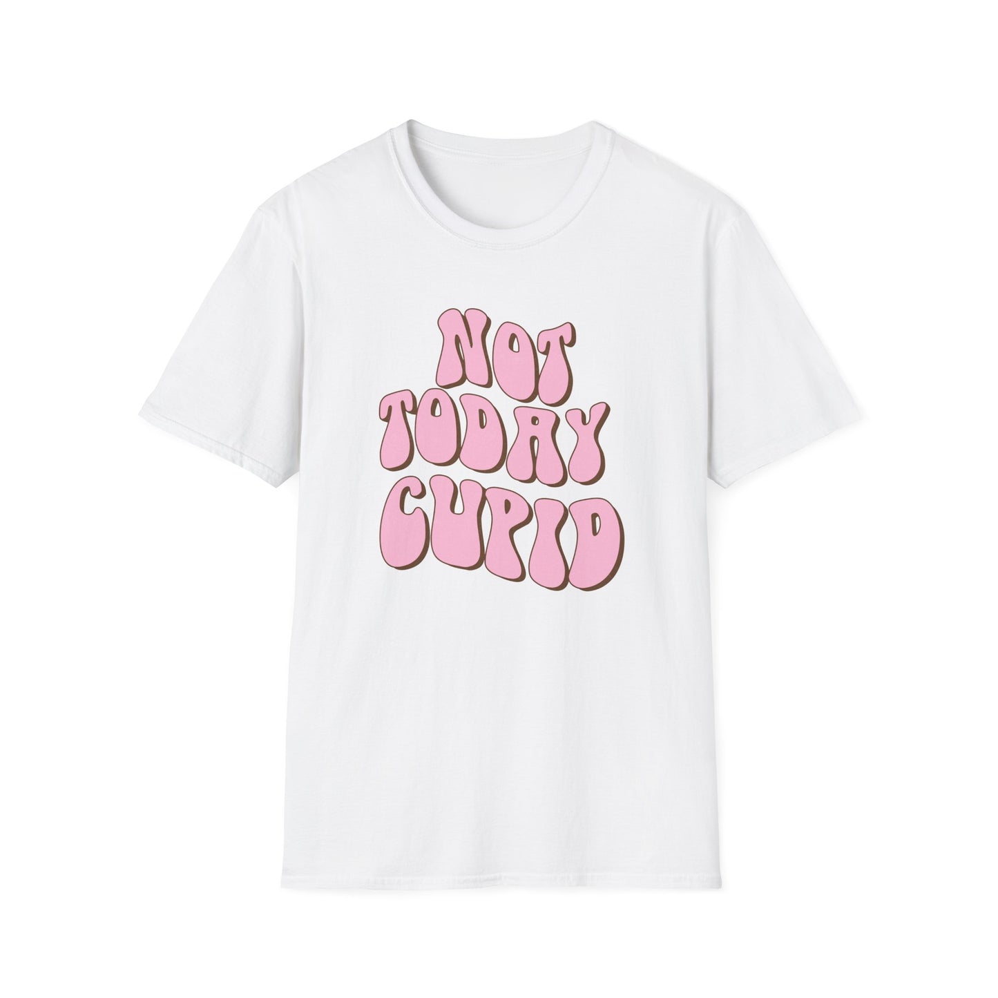 Sassy "NOT TODAY CUPID" Groovy T-Shirt | Retro Anti-Valentine's Day Tee | Fun Single Awareness Apparel