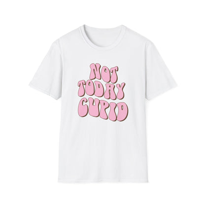 Sassy "NOT TODAY CUPID" Groovy T-Shirt | Retro Anti-Valentine's Day Tee | Fun Single Awareness Apparel