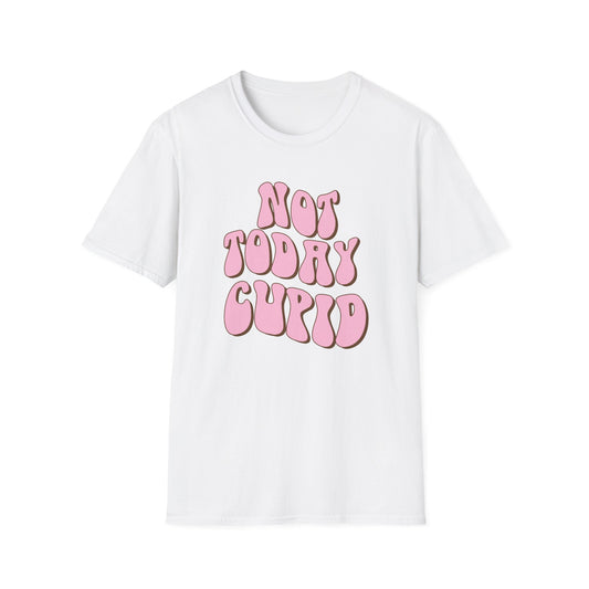 Sassy "NOT TODAY CUPID" Groovy T-Shirt | Retro Anti-Valentine's Day Tee | Fun Single Awareness Apparel
