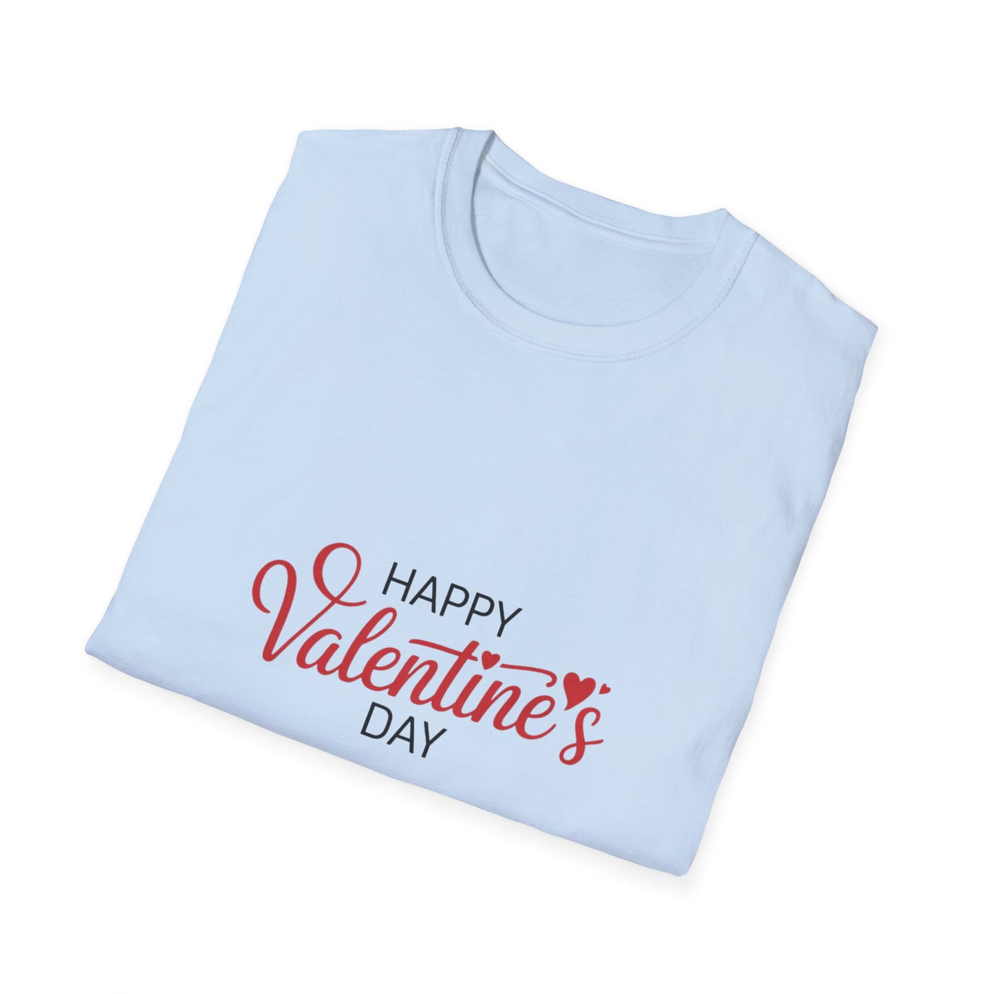 Romantic Happy Valentine's Day T-Shirt | Script Love Hearts Tee for Couples & Sweethearts | Perfect V-Day Gift