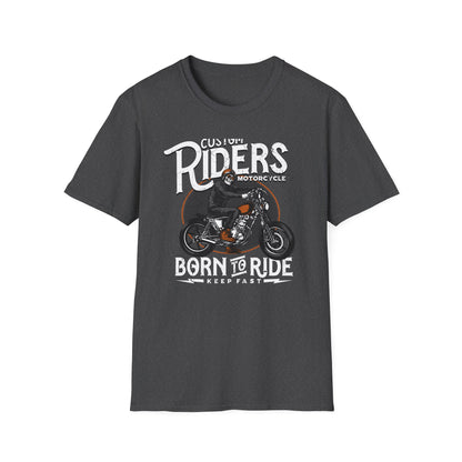 Epic Custom Riders T-Shirt - Skull Biker Motorcycle Tee - Vintage Distressed Grunge Apparel for Men & Women