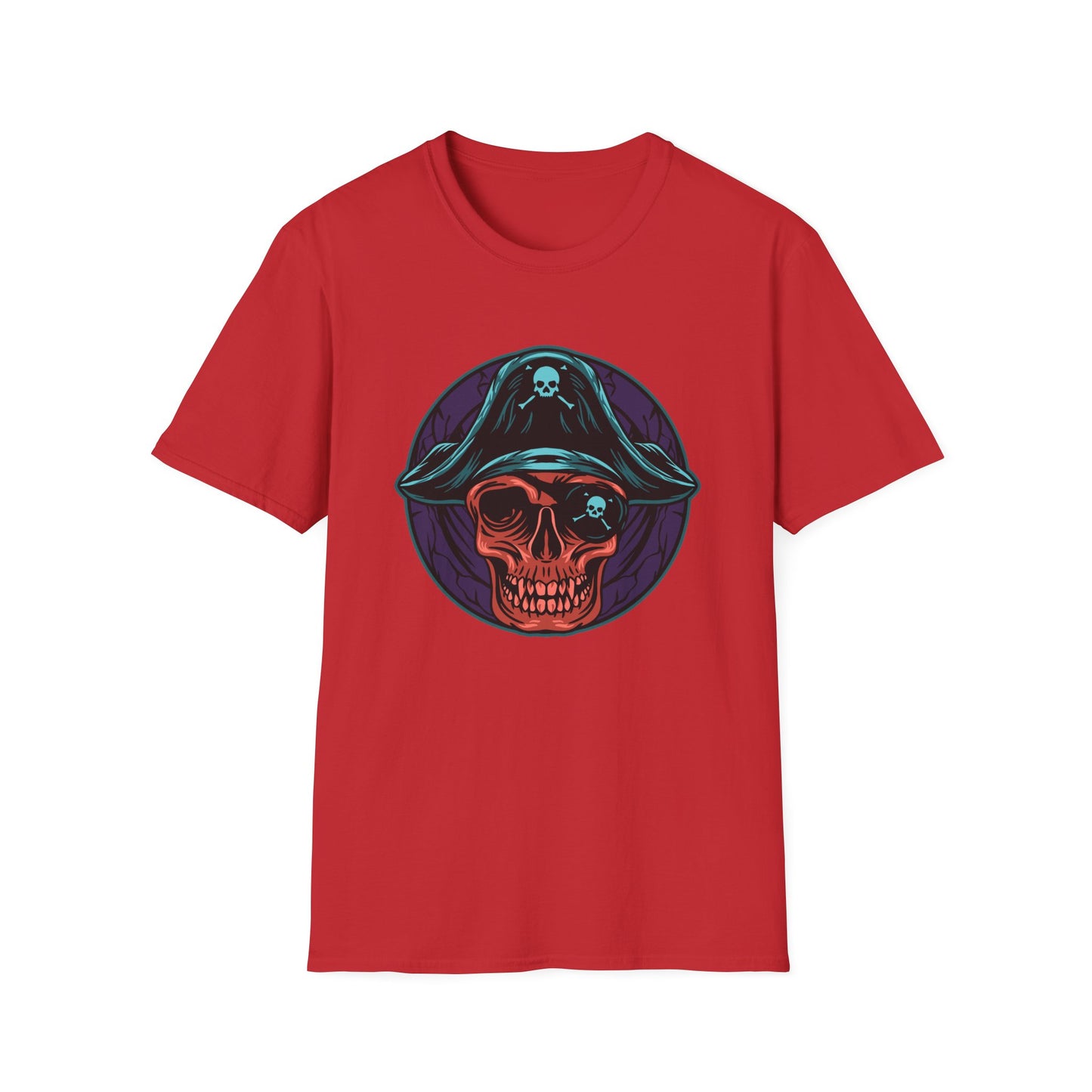 Epic Pirate Skull T-Shirt | Bold Tricorn Hat & Eye Patch Graphic Tee | Unique Adventure Apparel for Pirate Fans