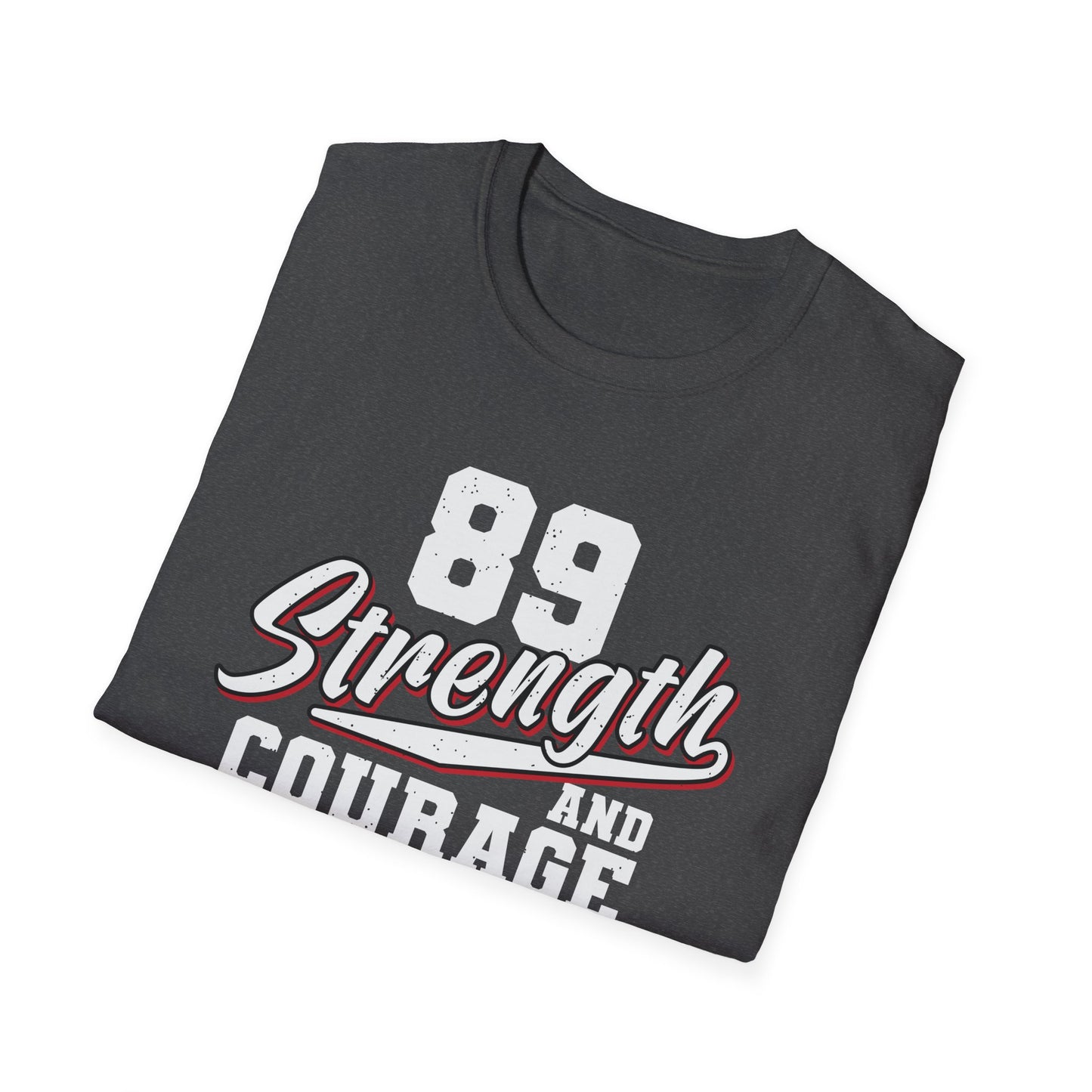 Inspiring Strength & Courage T-Shirt | Vintage 89 Brooklyn NYC Athletics Dept. Tee | Bold Gym & Sportswear Gift