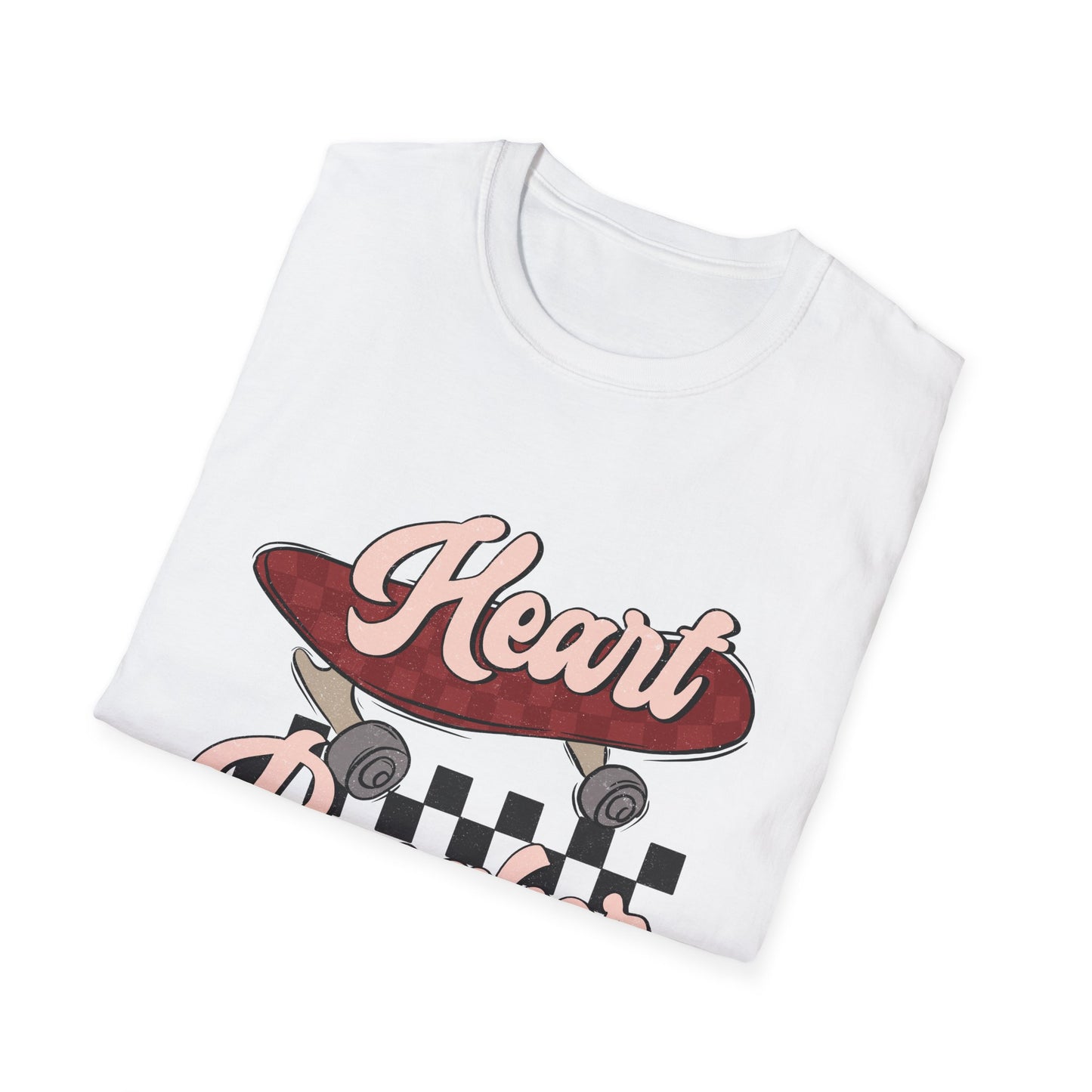Awesome Heart Breaker Skateboard T-Shirt | Retro Vintage Skater Style Tee | Unique Grunge Graphic Top for Teens & Youth