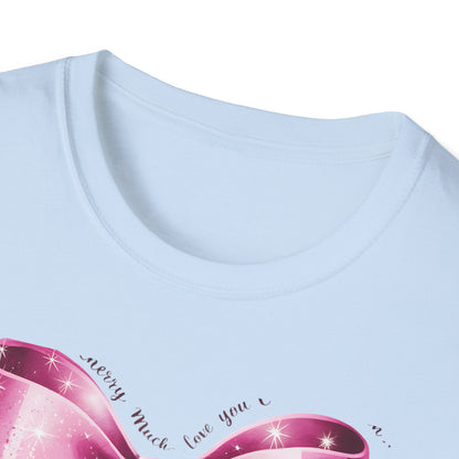 Sparkling Pink Cherry Love T-Shirt - Adorable Bow & Sweet Cherries Romantic Gift Tee for Her